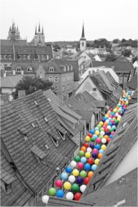 Luftballon Kunst Krämerbrücke