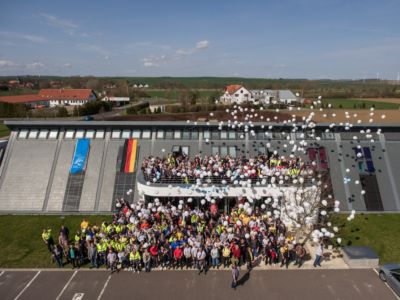 bedruckte Latexballons Firmenjubiläum mit Ballons
