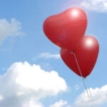 Herzballons Bild Weitflugkarte