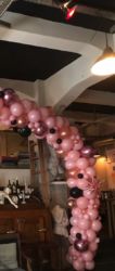 rosa goldene Ballongirlande